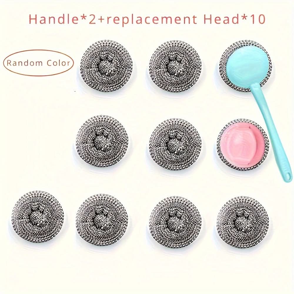 10-Pack Stainless Steel Wool Scrubbers Set
