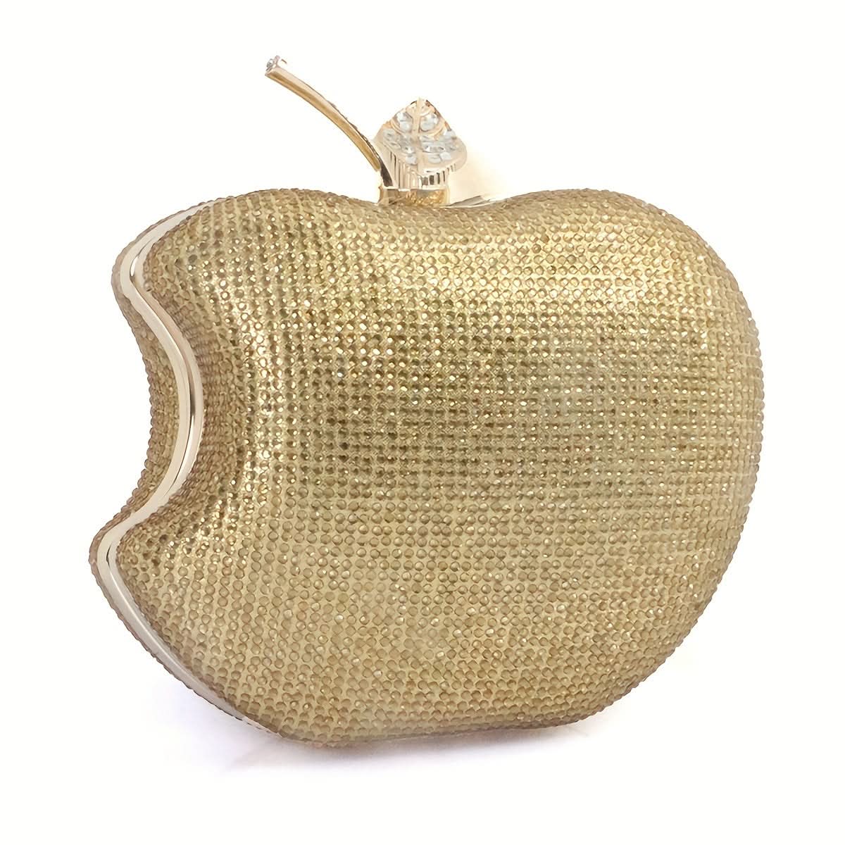 Rhinestone Apple-Shaped Clutch – Party Bag