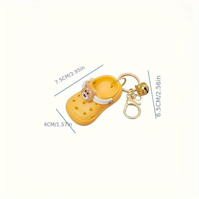Grefay PVC Cartoon Bear Shoe Keychain Charm