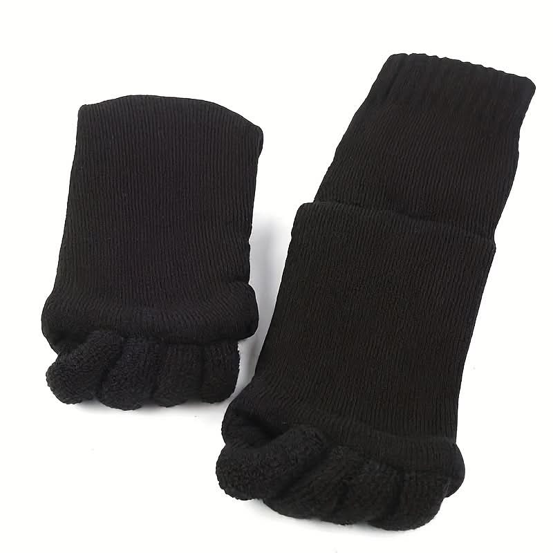 Comfy Toeless Yoga Socks - Non-Slip Five-Toe Split Socks for Perfect Foot Alignment