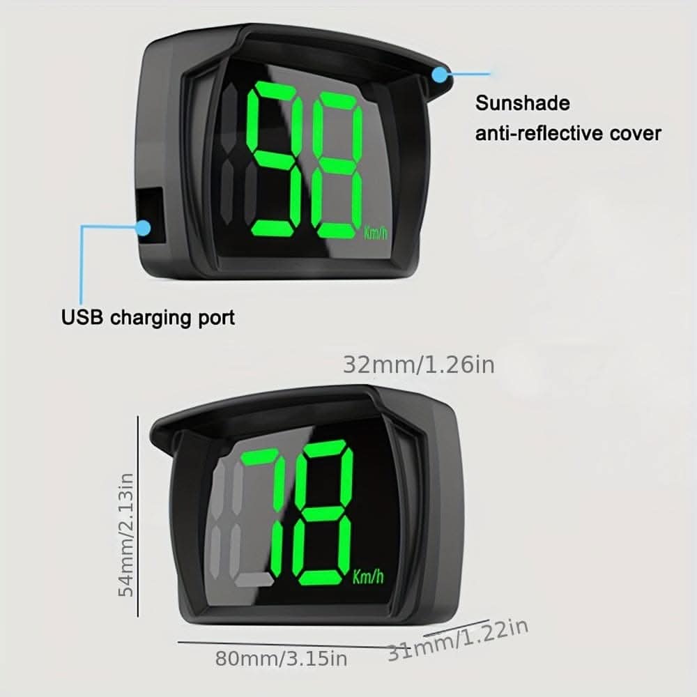 3-Inch HUD Head-Up Display – Multifunctional Car Speedometer