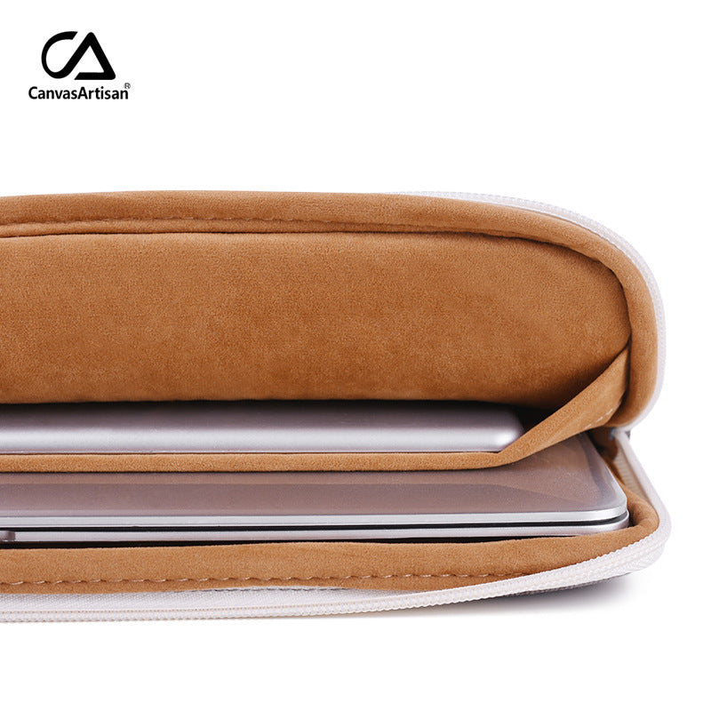 Boho Canvas Laptop Sleeve – Shock-Resistant Ethnic Style Case for MacBook & More (11–15 Inch)