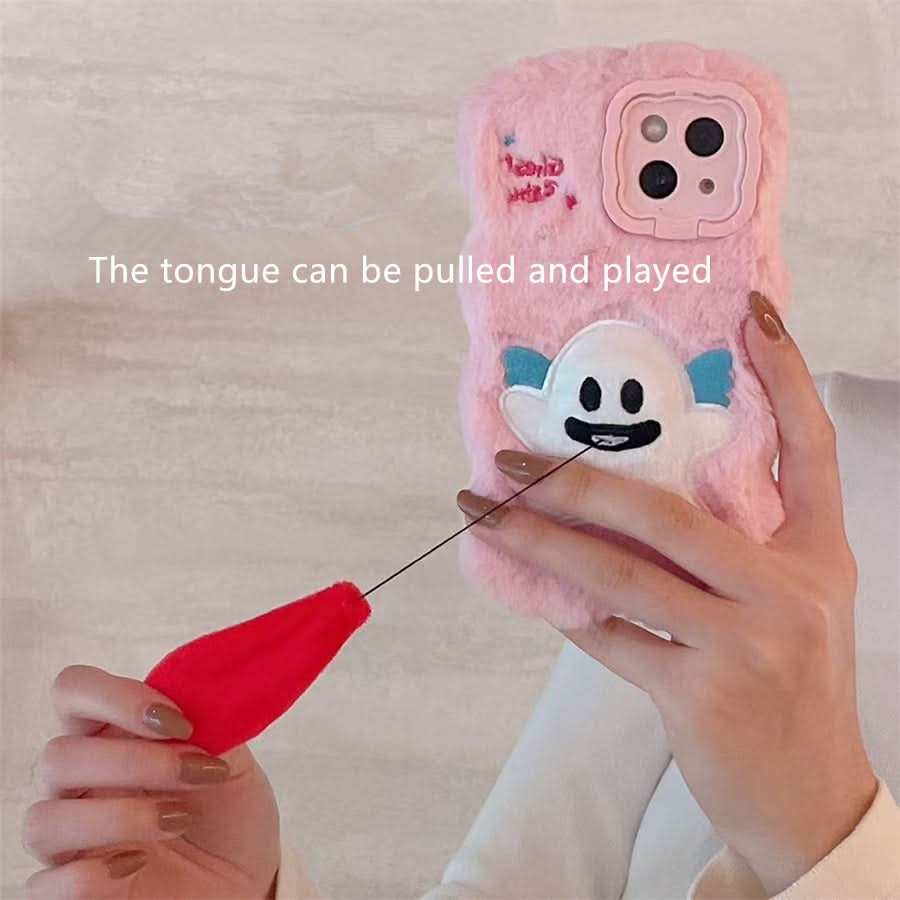 Cute Plush Pull-Out iPhone Case