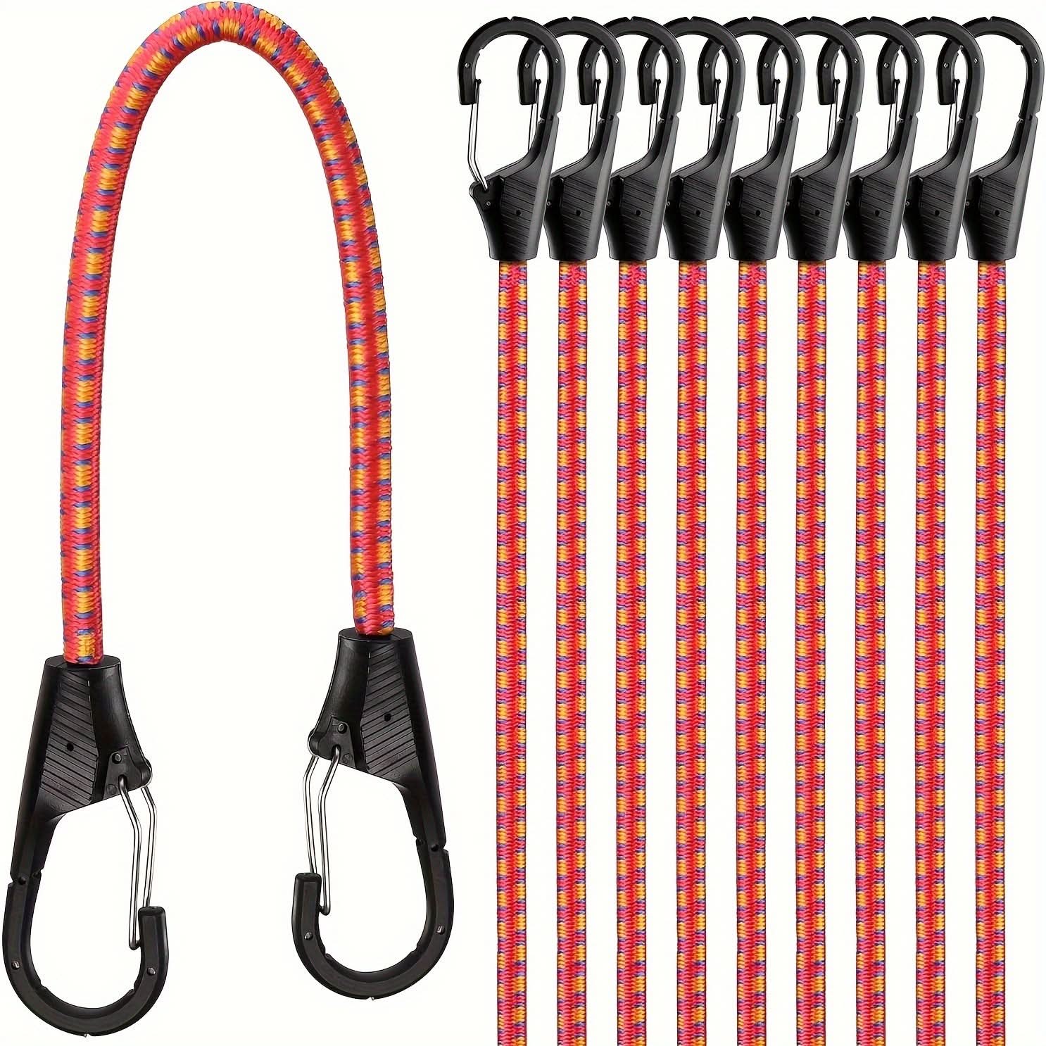 10-Piece Heavy-Duty Bungee Cord Set