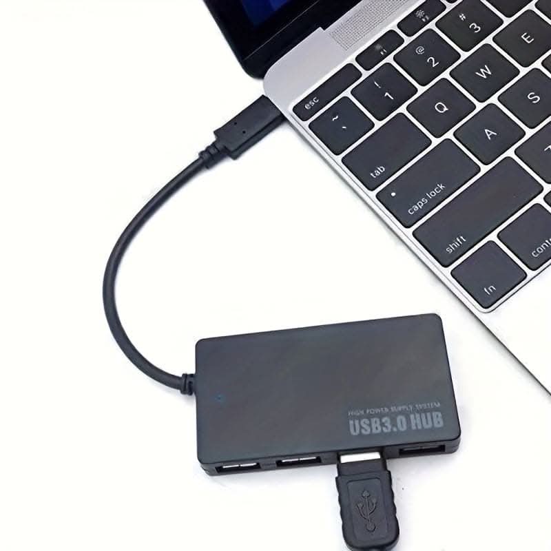 4-Port USB 3.0 Splitter Hub - High-Speed Charging Adapter