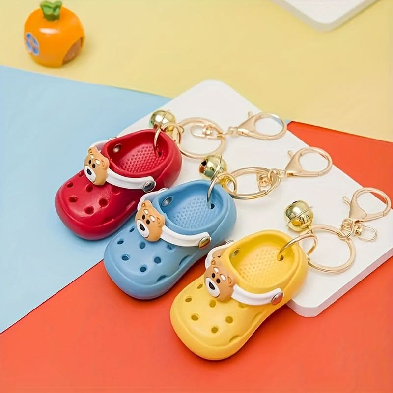 Grefay PVC Cartoon Bear Shoe Keychain Charm