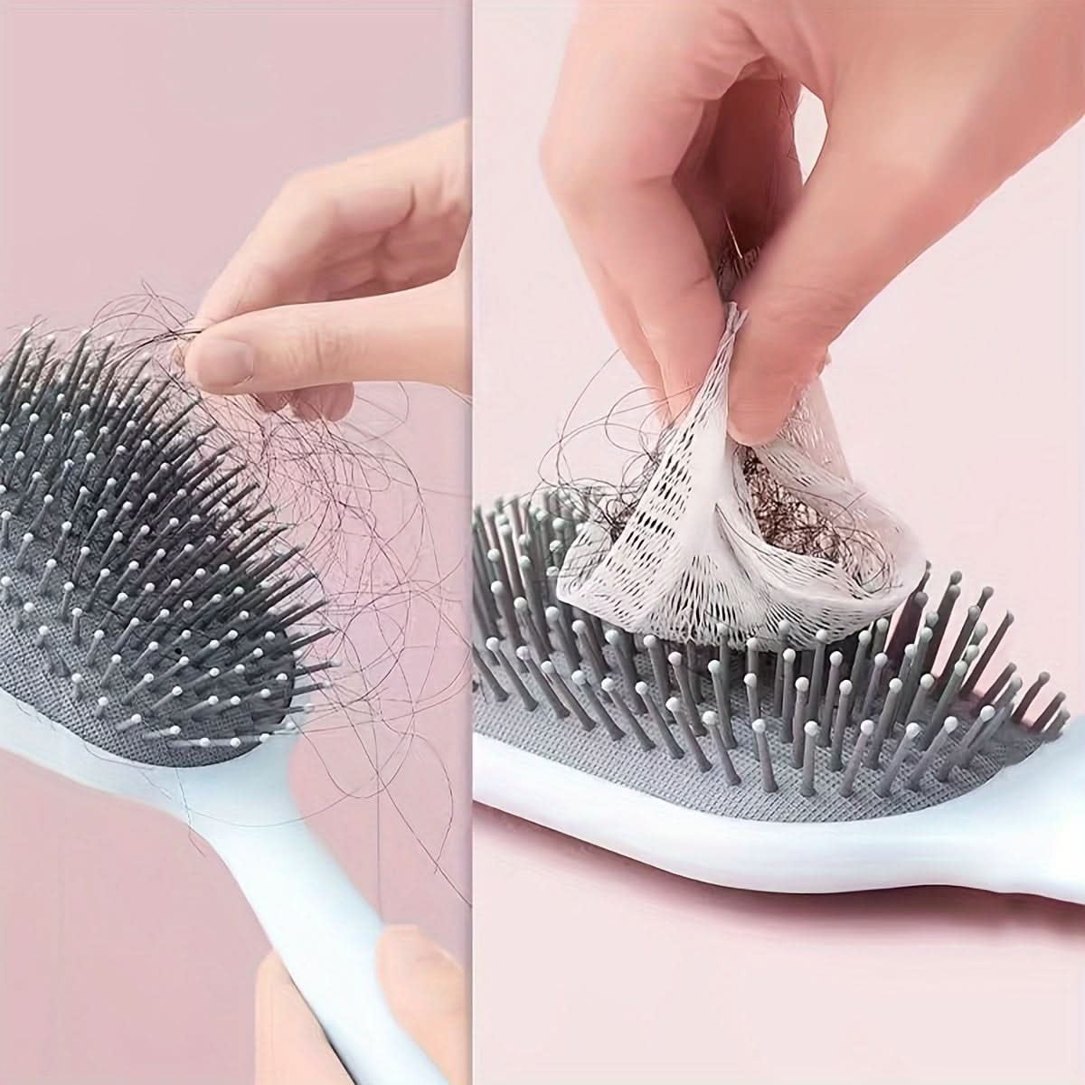 50pcs Disposable Hair Brush Cleaning Nets – PEVA Covers for Easy Hair Removal