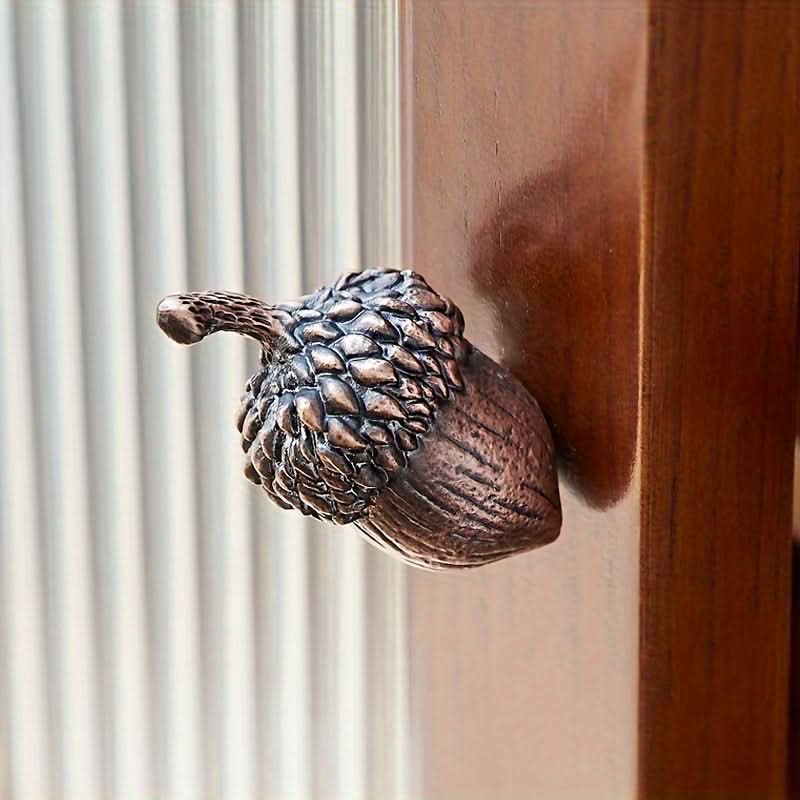 Antique Bronze Drop Cabinet Handle - Vintage Metal Pull
