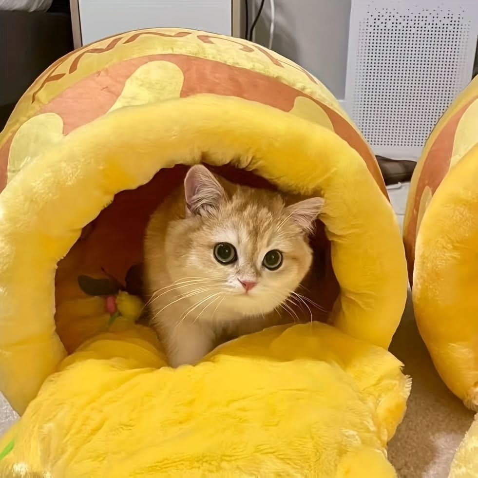 Cozy Honey Jar Shaped Cat Bed