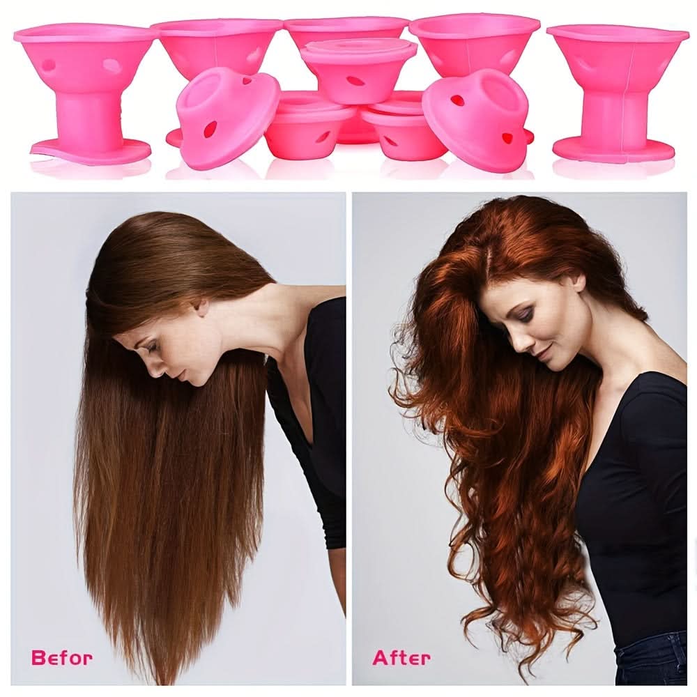 10-Piece Heatless Curling Rod Set - Long-Lasting Curls