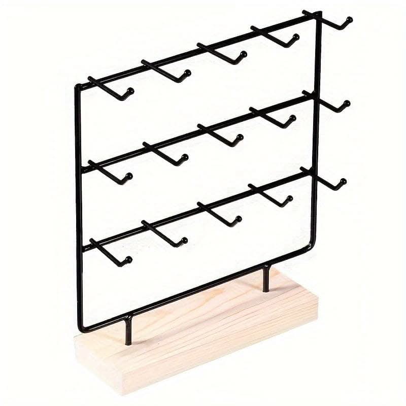 15-Hook Crochet Earring Display Rack – Unique Jewelry Organizer