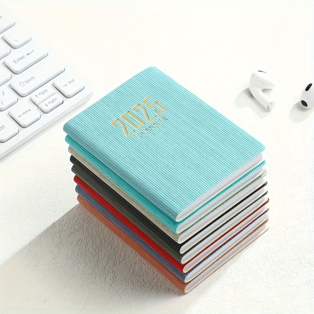 5-Pack 2025 Mini Pocket Planners – A7 Faux Leather