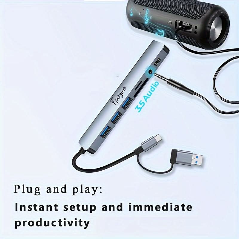 USB 3.0 Hub with SD/TF Card Reader