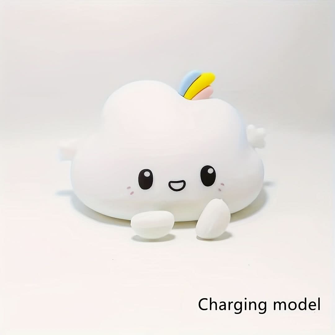 Cloud-Shaped LED Night Light - USB Rechargeable Touch Lamp for Bedside