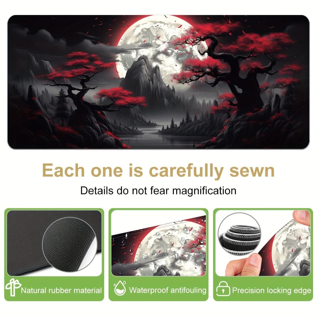 Lunar Eclipse Gaming Desk Mat - Large Mouse Pad
