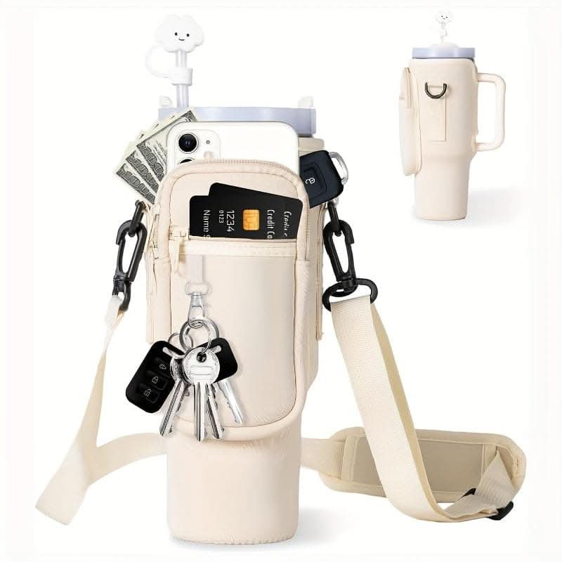 40oz Insulated Tumbler Sleeve with Adjustable Strap