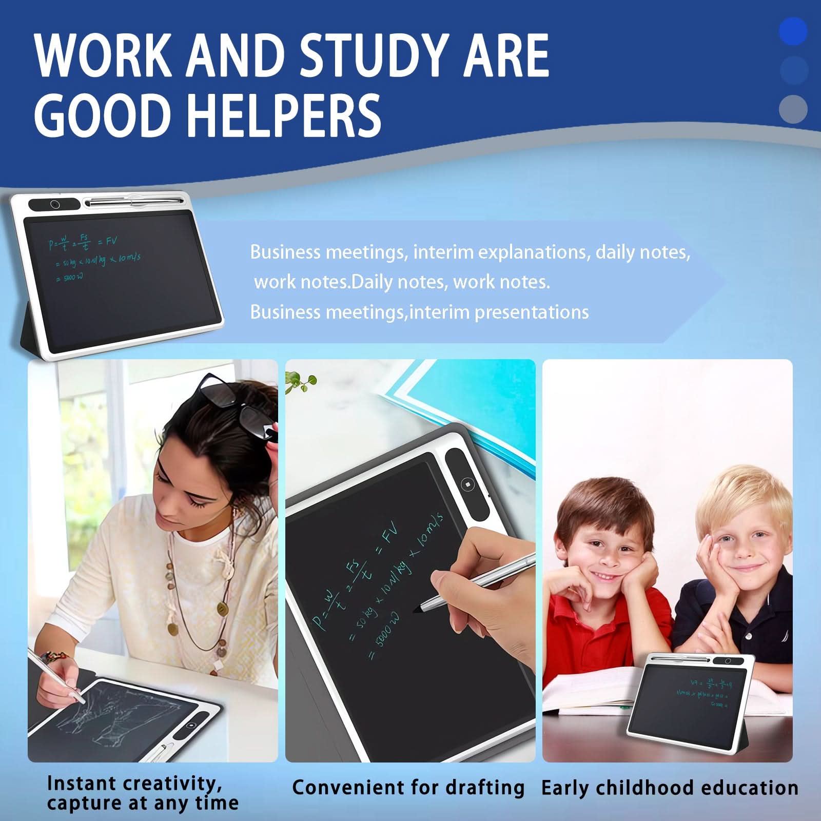 Slim & Portable LCD Writing Tablet – Reusable Digital Drawing Pad for Kids & Adults