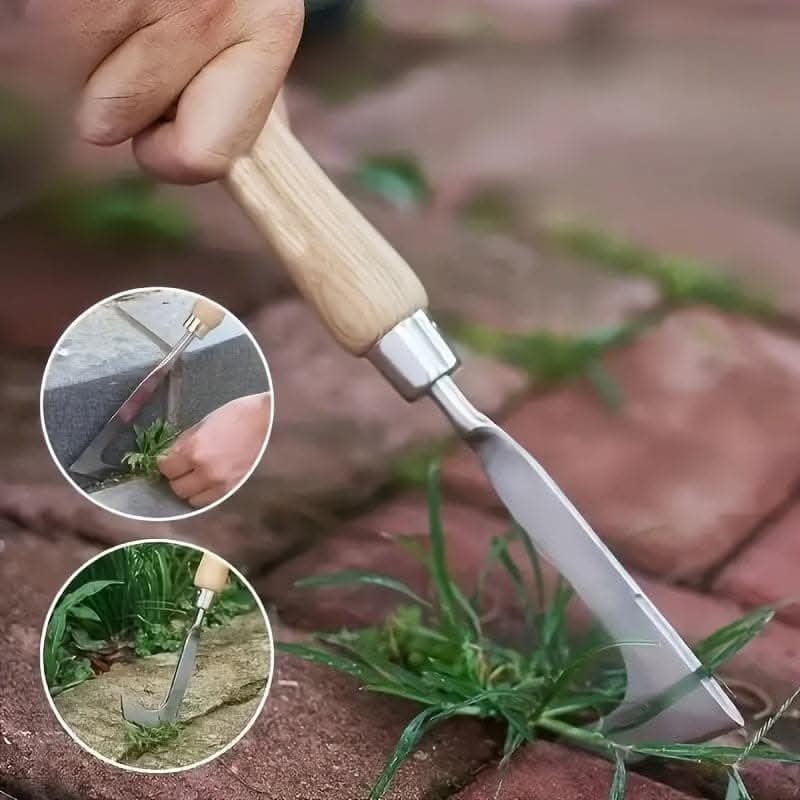 Stainless Steel Crevice Weeding Tool for Easy Lawn Maintenance