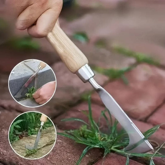 Stainless Steel Crevice Weeding Tool for Easy Lawn Maintenance