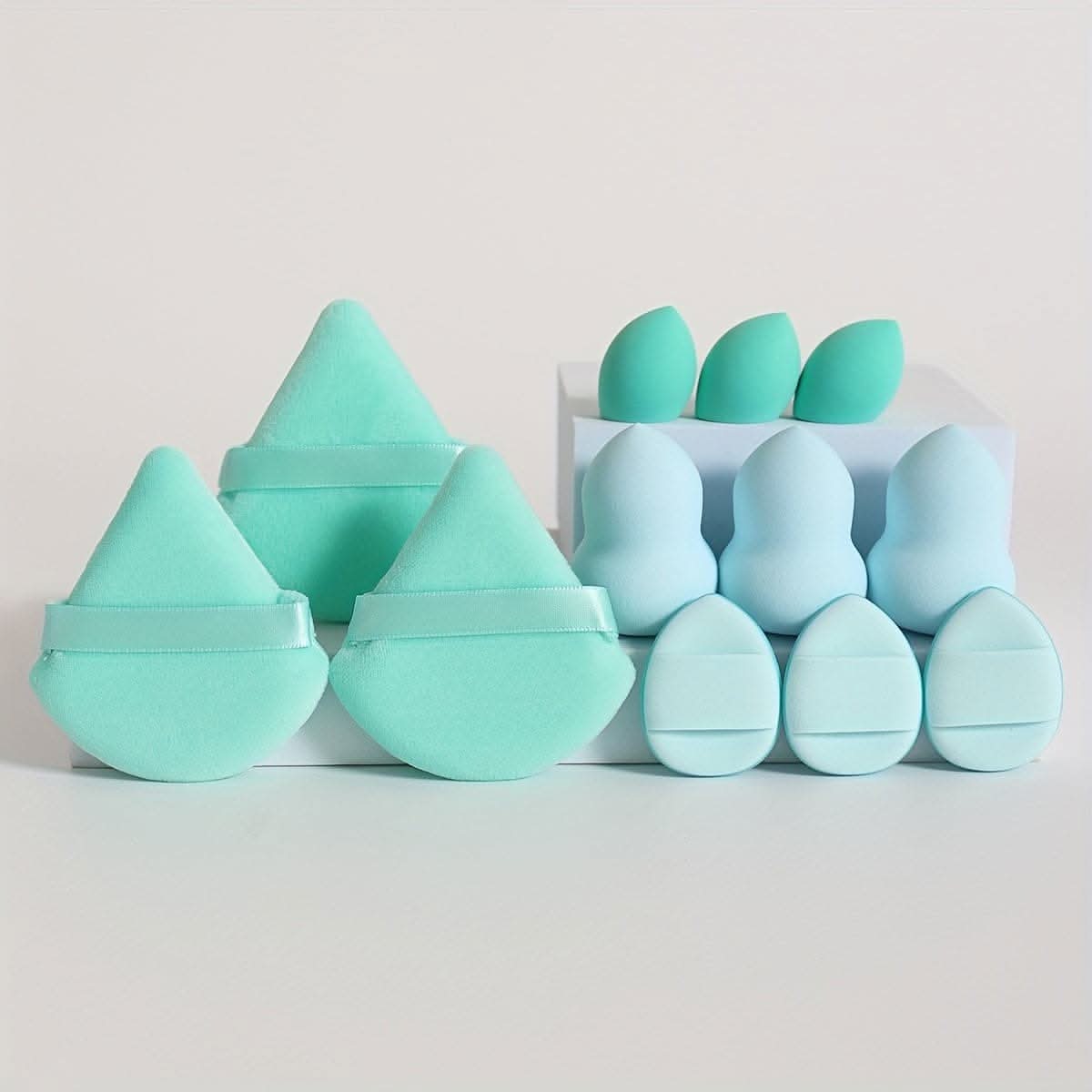 12-Piece Makeup Sponge Puff Set for All Skin Types