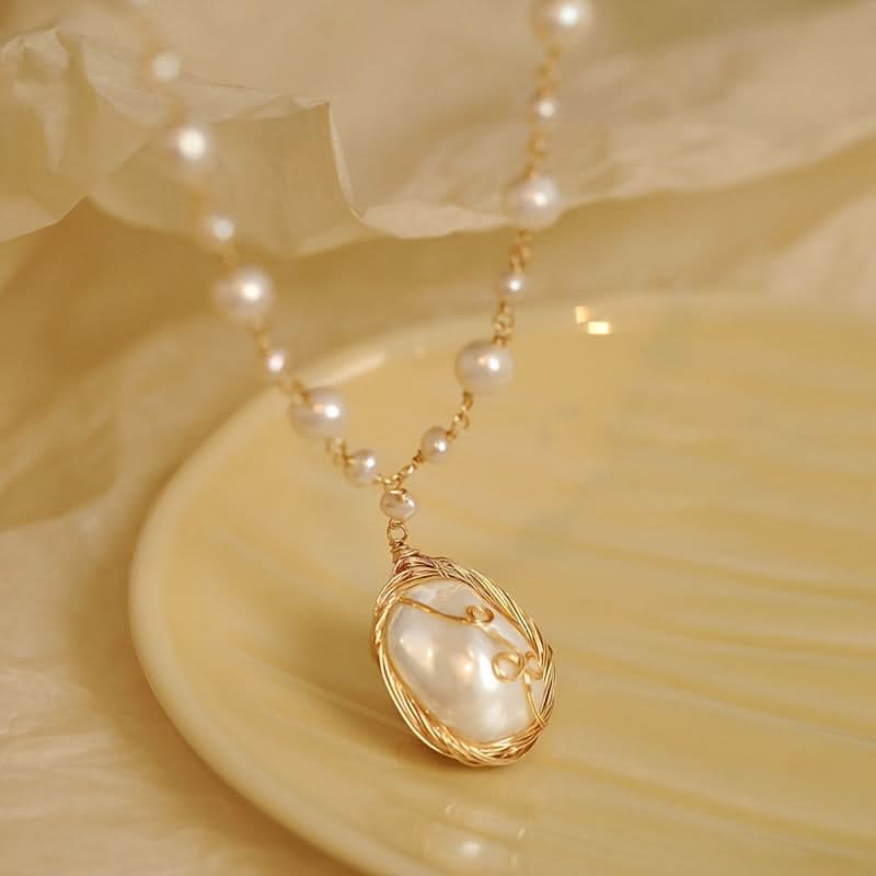 Vintage Baroque Freshwater Pearl Necklace