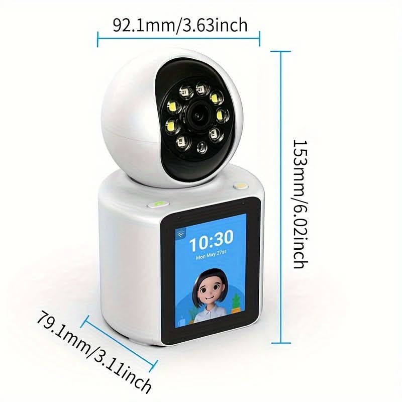 2MP HD Wireless PTZ Security Camera, 1080P WiFi, Two-Way Audio