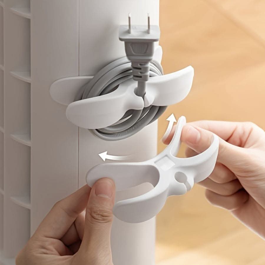 5-Pack Cord Organizers - Wall Mount Winder & Holder for Appliances