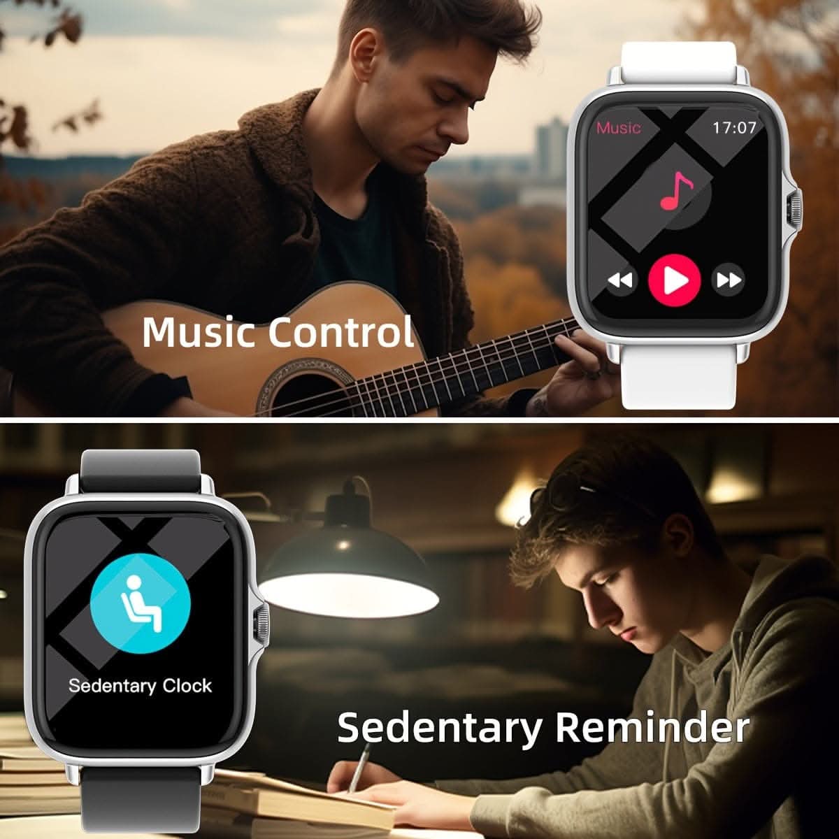 Smart Sports Watch for Men & Women – Full Touchscreen, Fitness Tracker