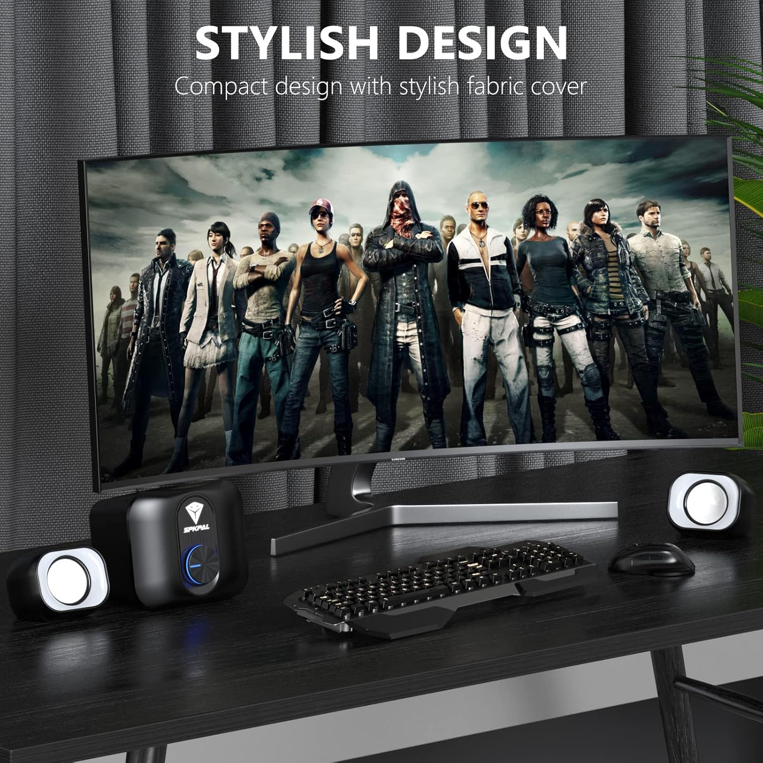 SPKPAL 2.1 USB-Powered Computer Speakers with Subwoofer – 11W Stereo PC Speaker System