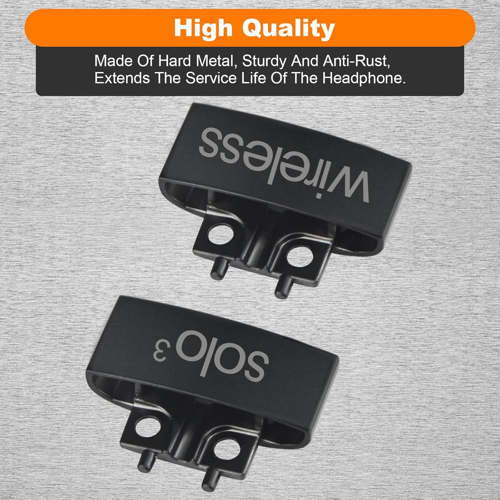 Solo3 Headphones Hinge Replacement Kit with Screws & Tools – Matte Black Repair Parts for Beats