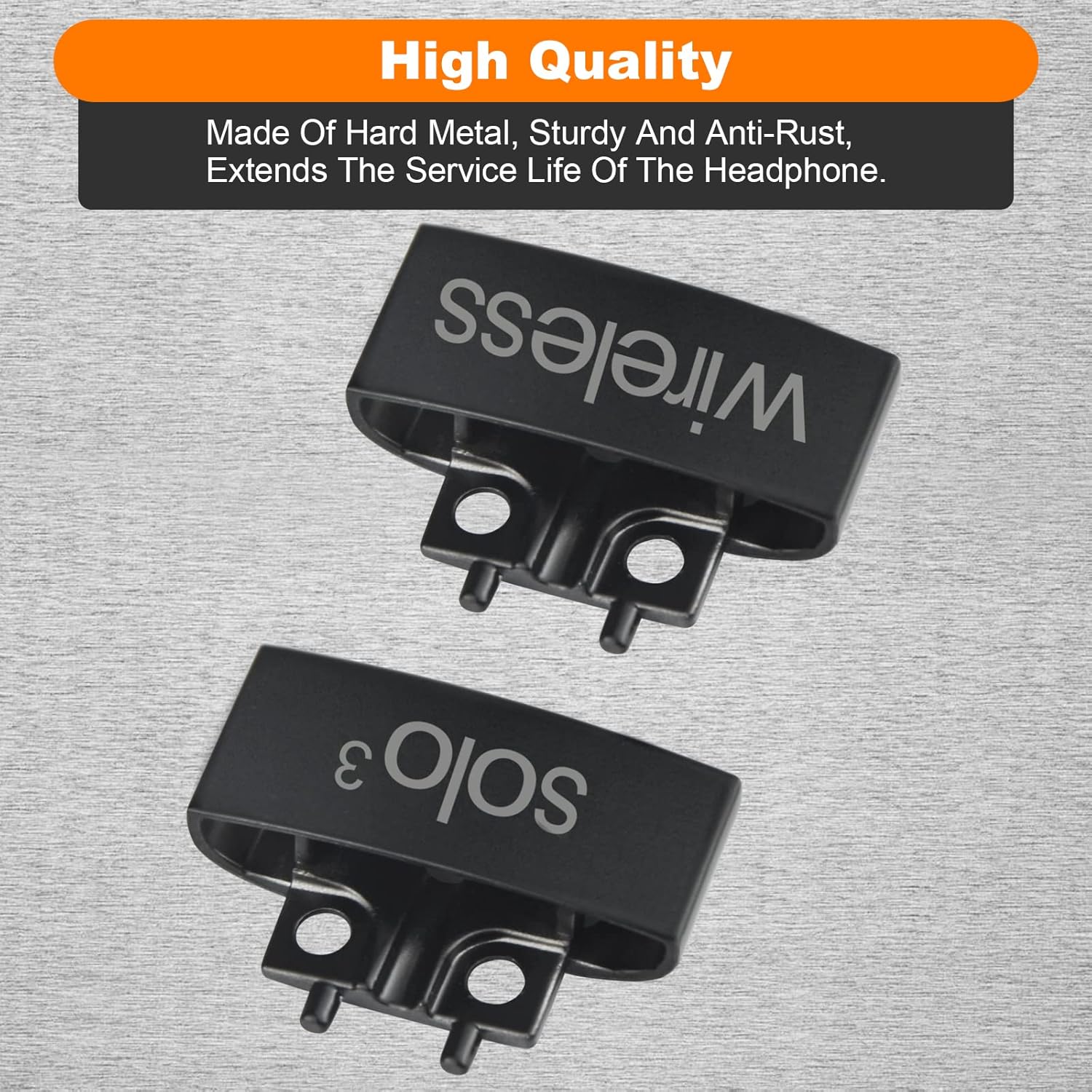 Solo3 Headphones Hinge Replacement Kit with Screws & Tools – Matte Black Repair Parts for Beats