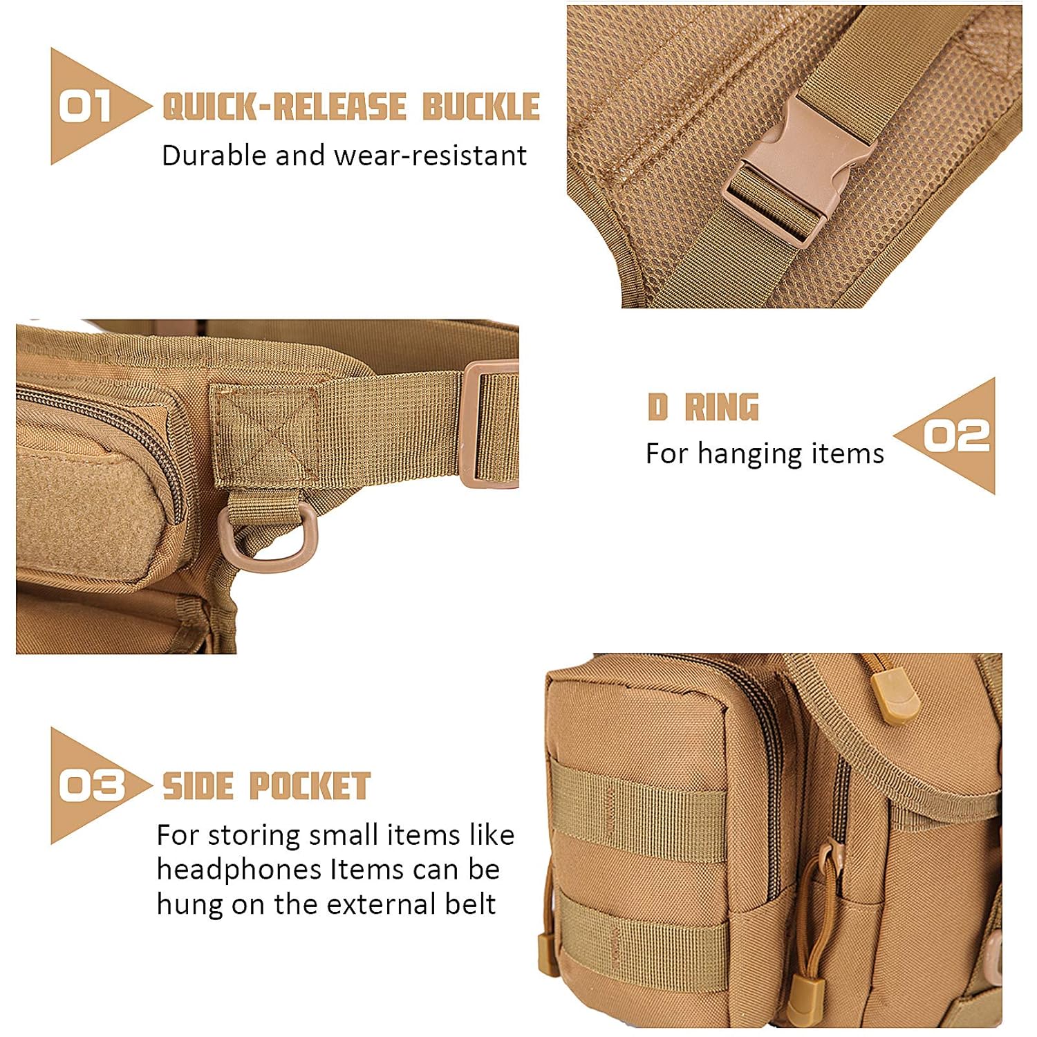 Waterproof Drop Leg Hiking Bag – Nylon Thigh & Waist Pack for Travel and Outdoor Adventures