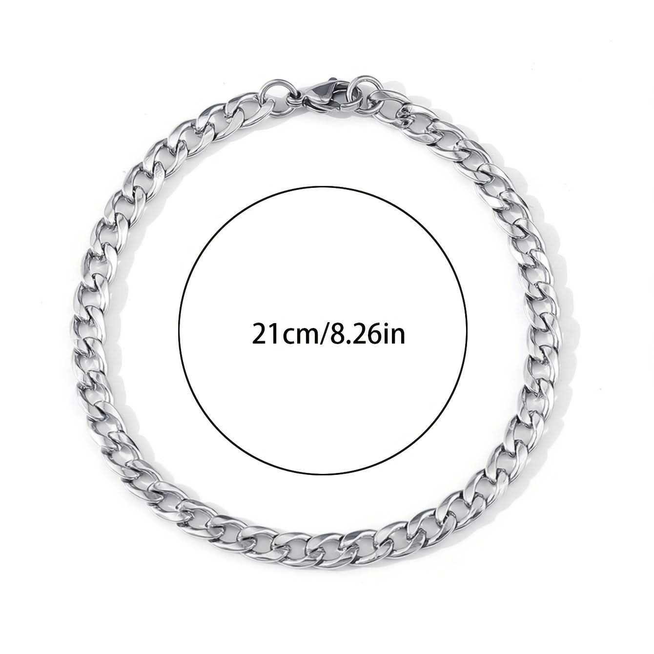 Men's Stainless Steel Chain Bracelet - Minimalist Style