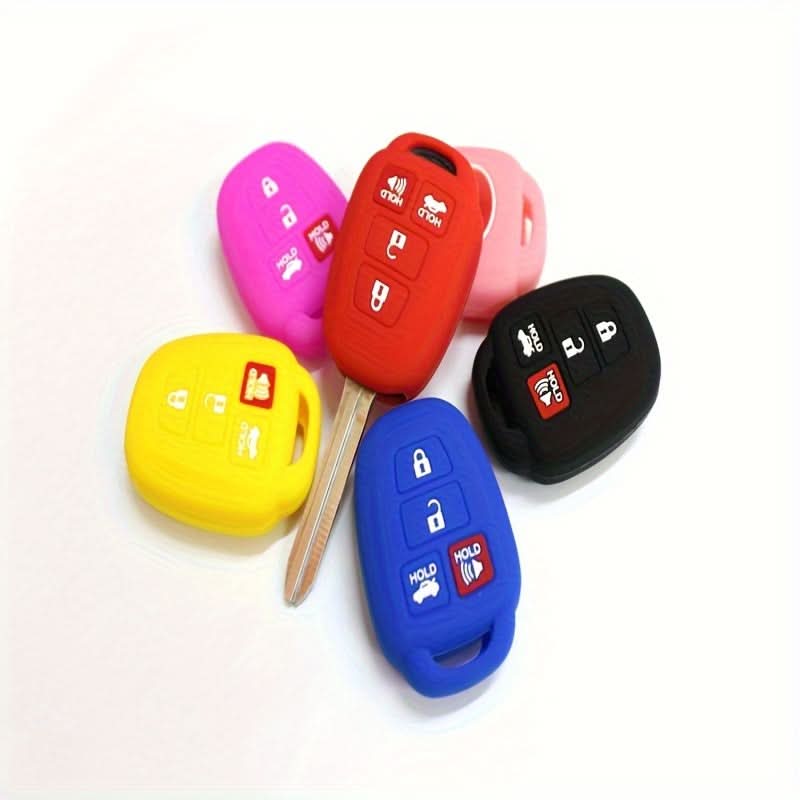 Silicone 4-Key Car Key Cover – Waterproof & Shockproof