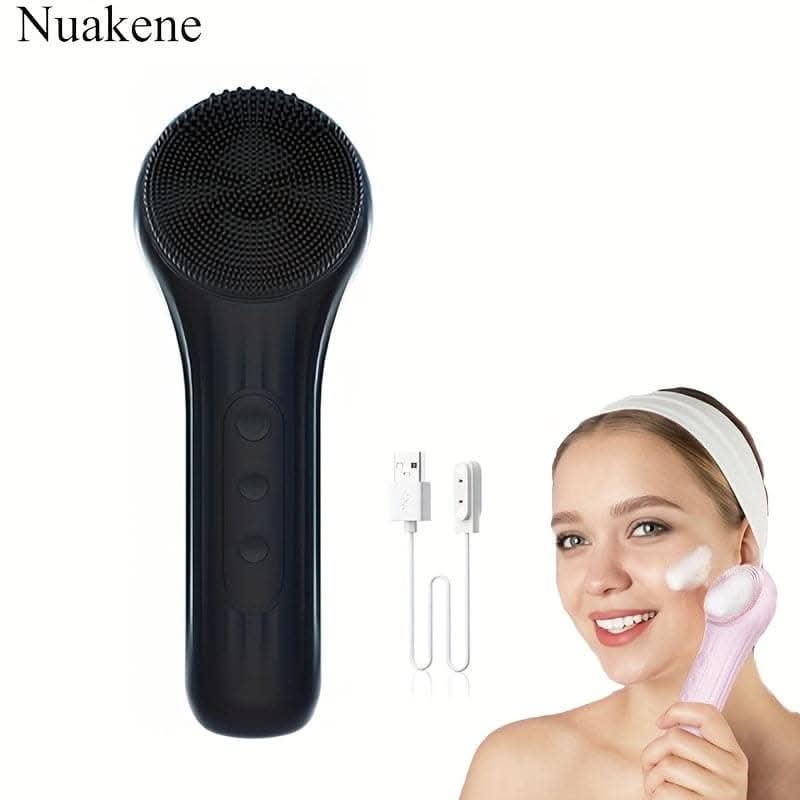 Rechargeable Heated Silicone Facial Cleansing Brush