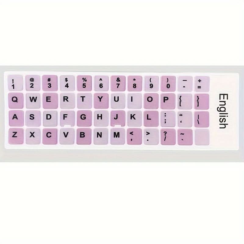 Vibrant Keyboard Sticker Set – Colorful, Removable Decals