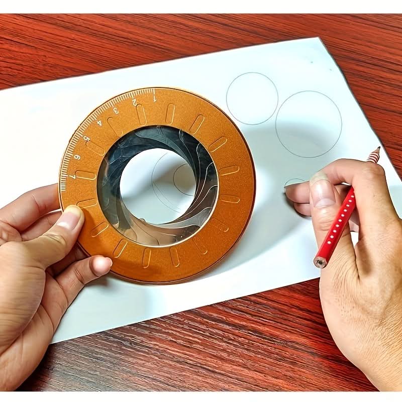Ambidextrous Metal Circle Drawing Tool