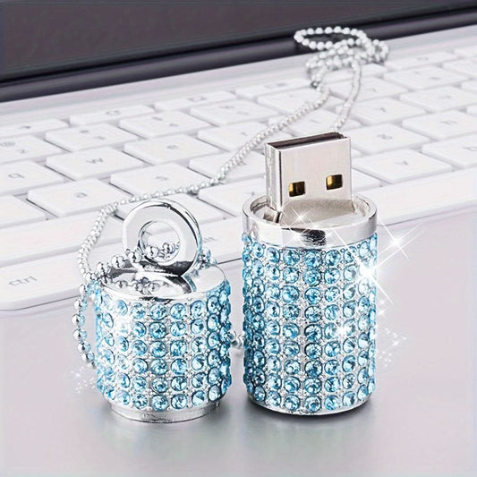 Blue Crystal USB 2.0 Flash Drive - 64GB