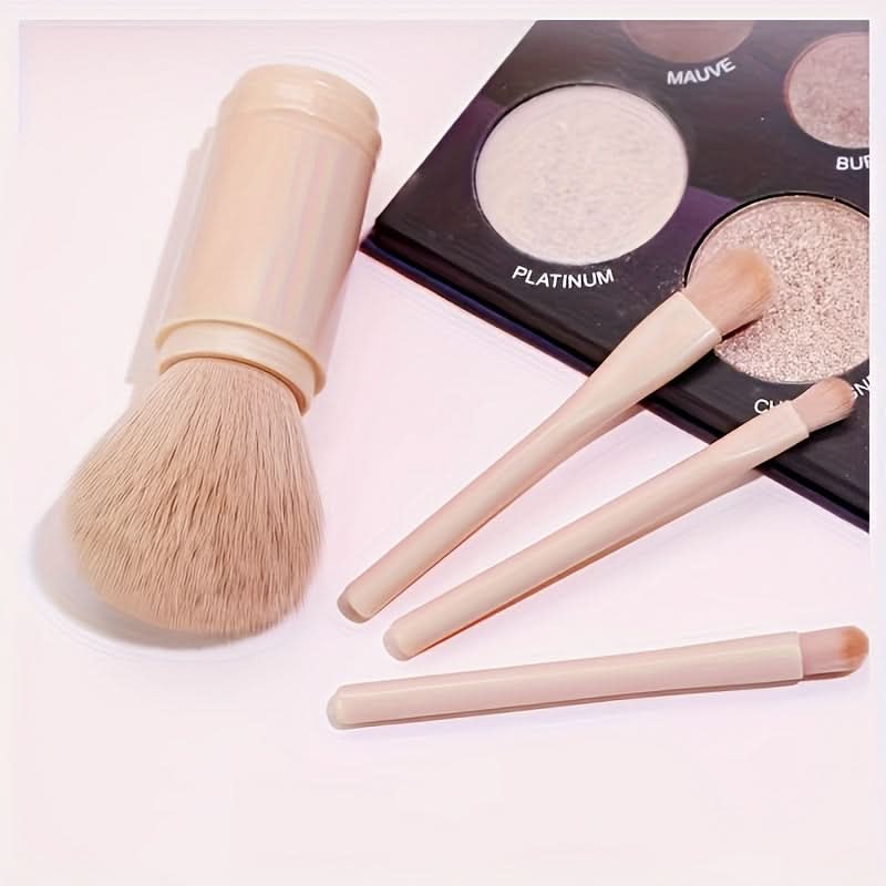 4-in-1 Mini Travel Makeup Brush – Portable