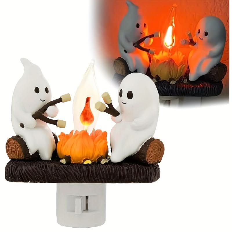 Ghost Campfire Flickering Night Light - 3D LED Faux Campfire