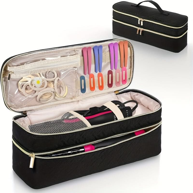 Large Capacity Travel Makeup Bag – For Hair Tools & Beauty Essentials