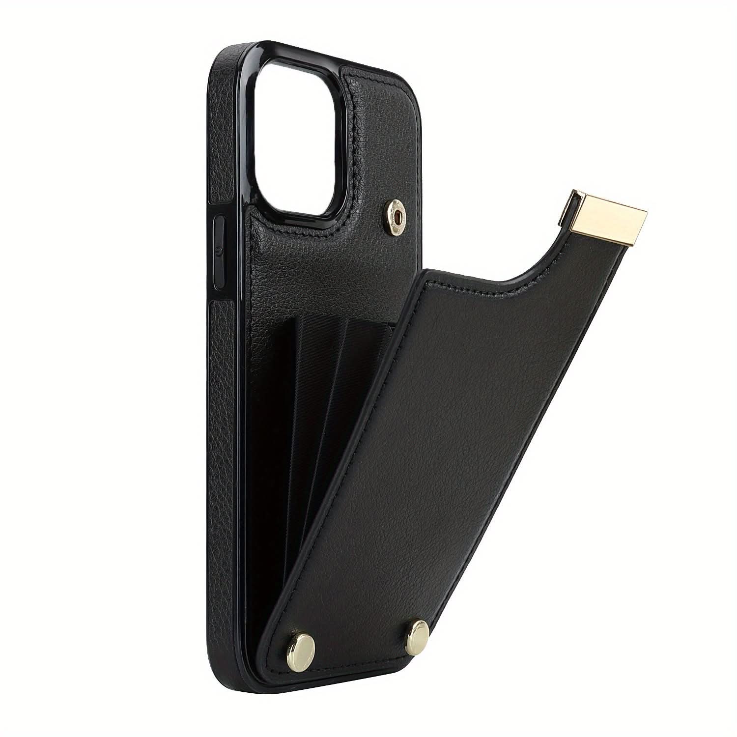 Retro Faux Leather iPhone Case with Card Slot