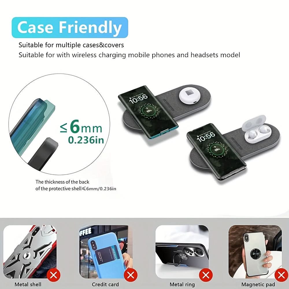 2-in-1 Dual Wireless Charger Pad – Fast Charging Station