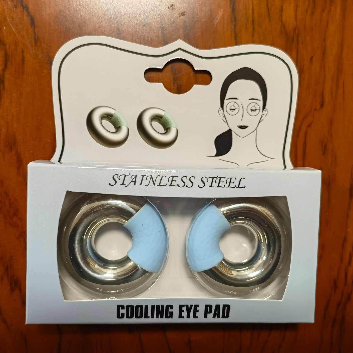 Cooling Eye Mask – Reusable Stainless Steel with Ice Gel for Lymphatic Relief