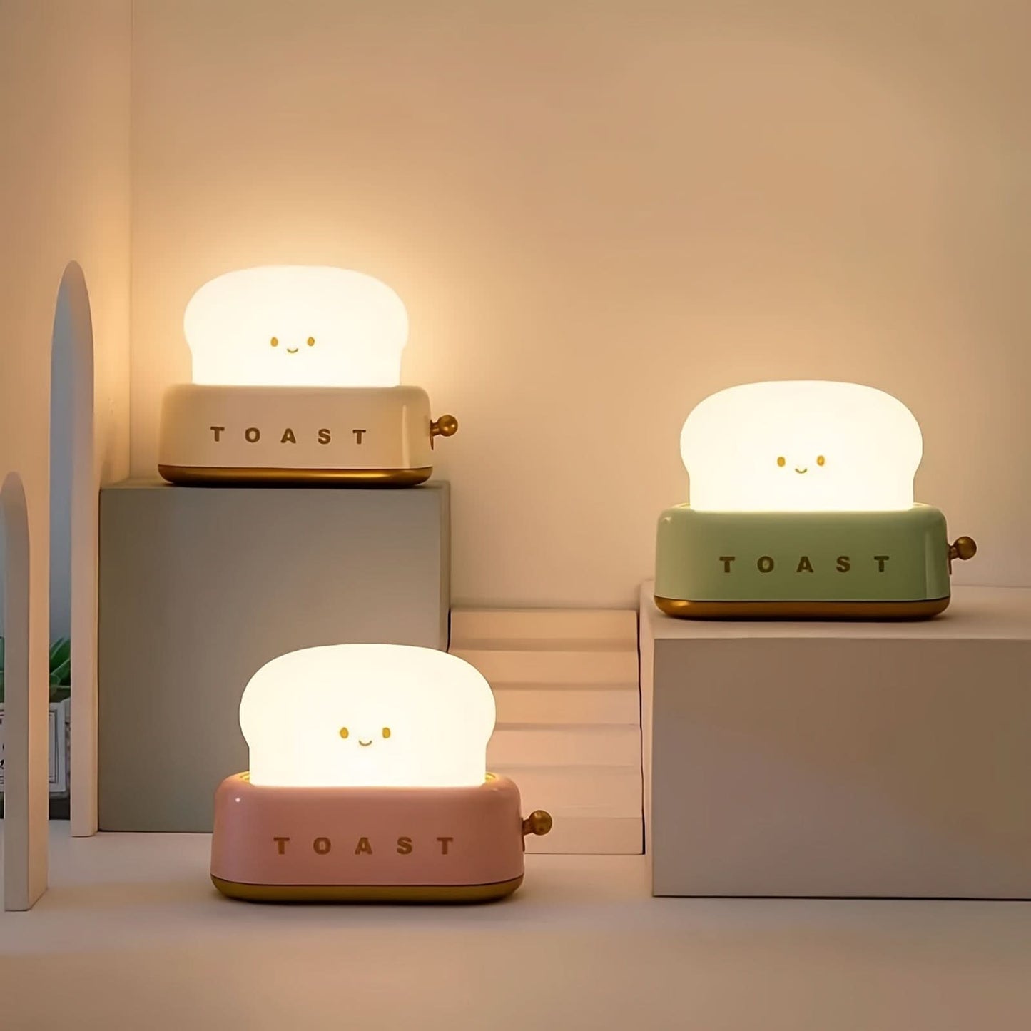 Toaster-Shaped LED Night Light – USB Rechargeable