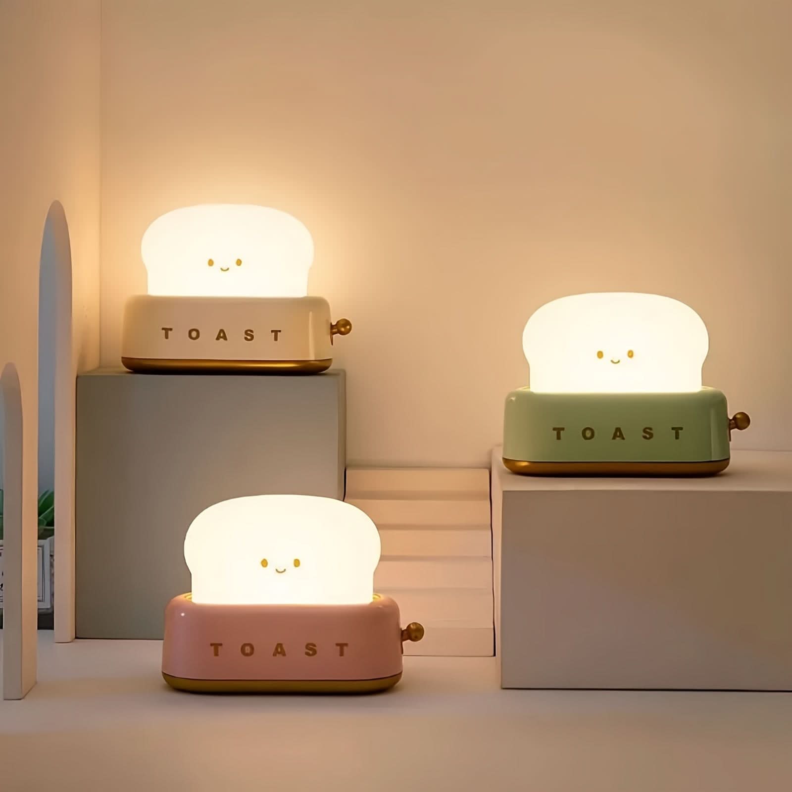 Toaster-Shaped LED Night Light – USB Rechargeable