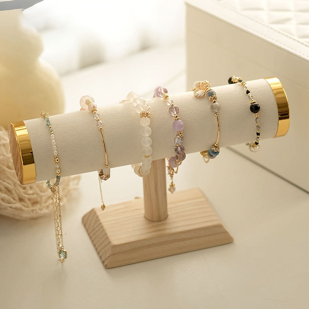 Wooden Jewelry Display Stand, Bracelet & Necklace Organizer