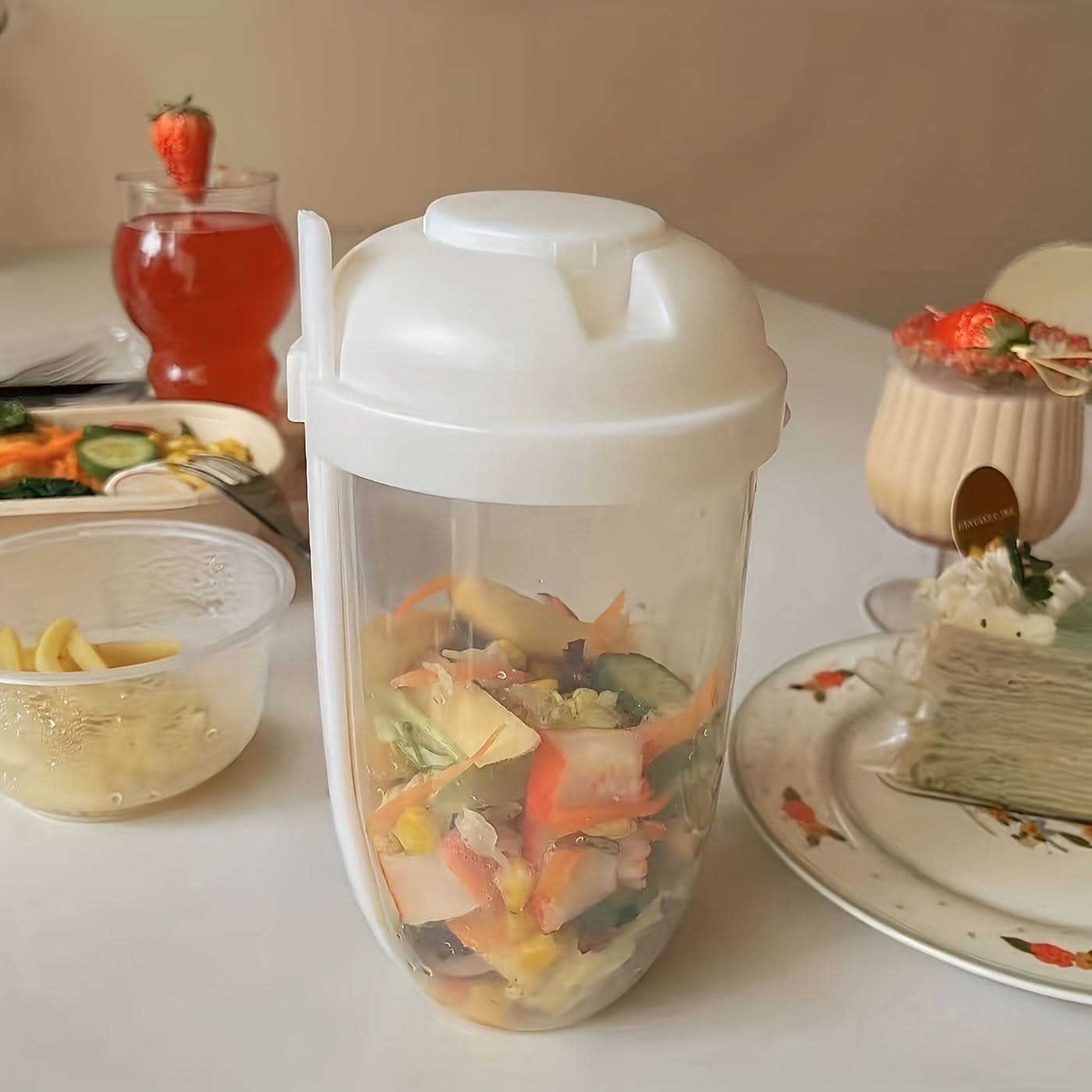 1000ml Salad Shaker Cup with Lid
