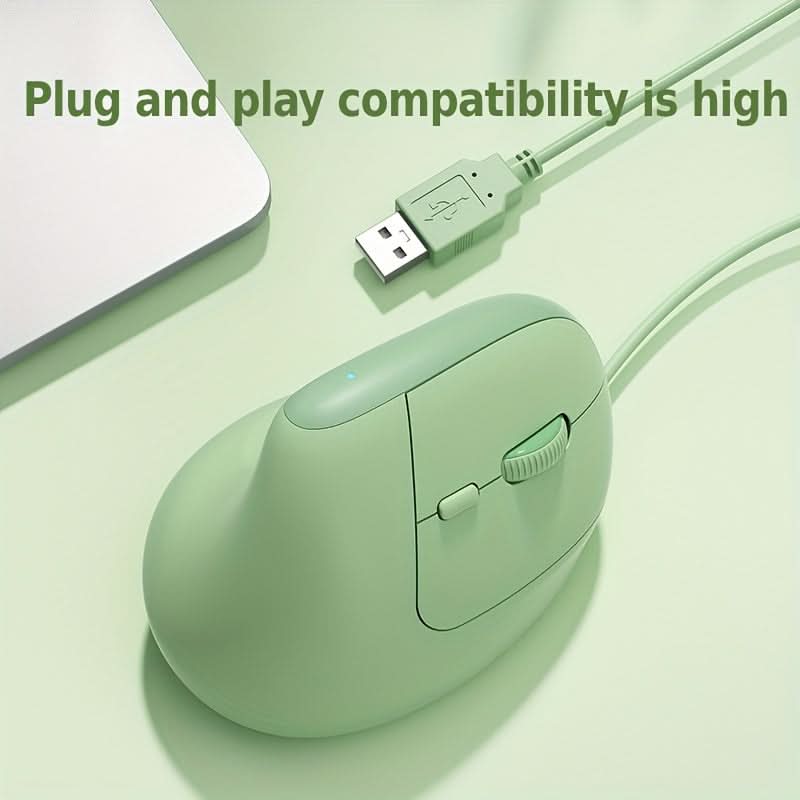 USB Vertical Ergonomic Wired Mouse - Right-Handed
