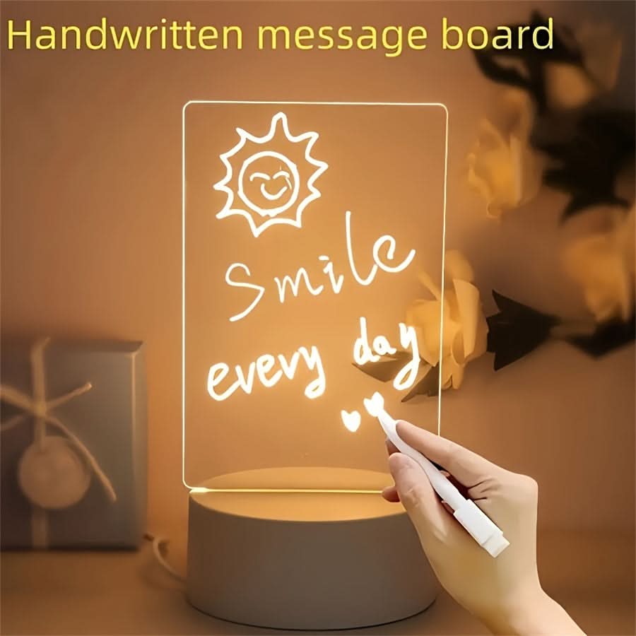 USB Powered LED Night Light with Warm Glow & White Base